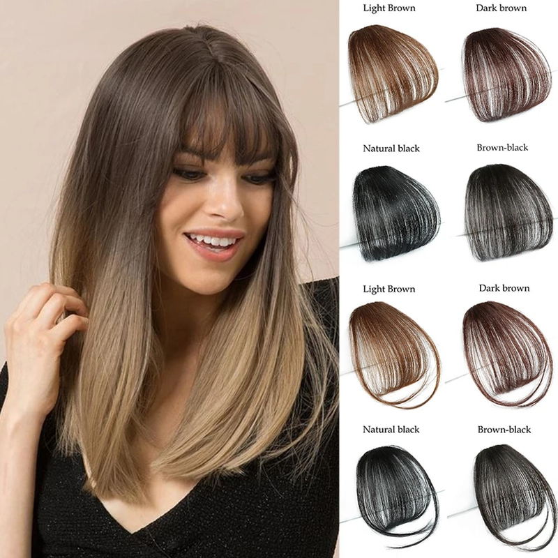 Gaisa piespraudes pagarinājums ar sintētiskām viltotām bārkstīm, dabīgs mākslīgs matu piespraude sievietēm un meitenēm, matu veidošanas klipši ar sprādzieniem_voghion.com