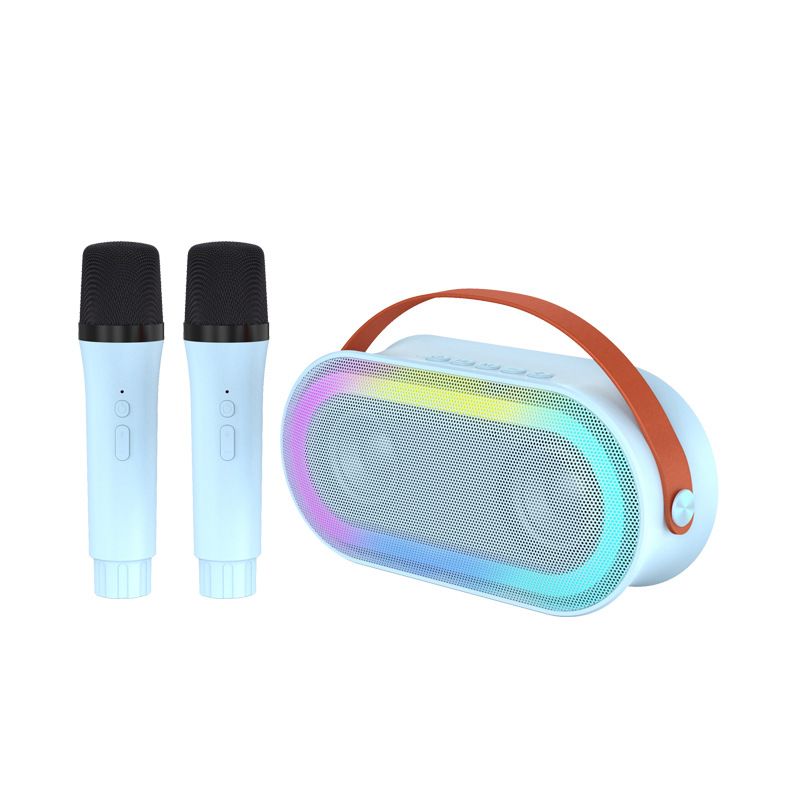 P6 Bluetooth-Lautsprecher Wireless Karaoke All-in-One-Maschine Audio Mikrofon Blinkende Outdoor Home Portable KTV_voghion.com