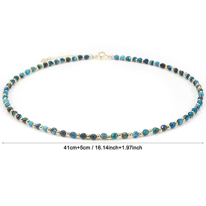 Exclusive 4 Cm Faceted Agate Natural Stone Necklace Clavicle Chain Simple Niche Ins Stacking_voghion.com