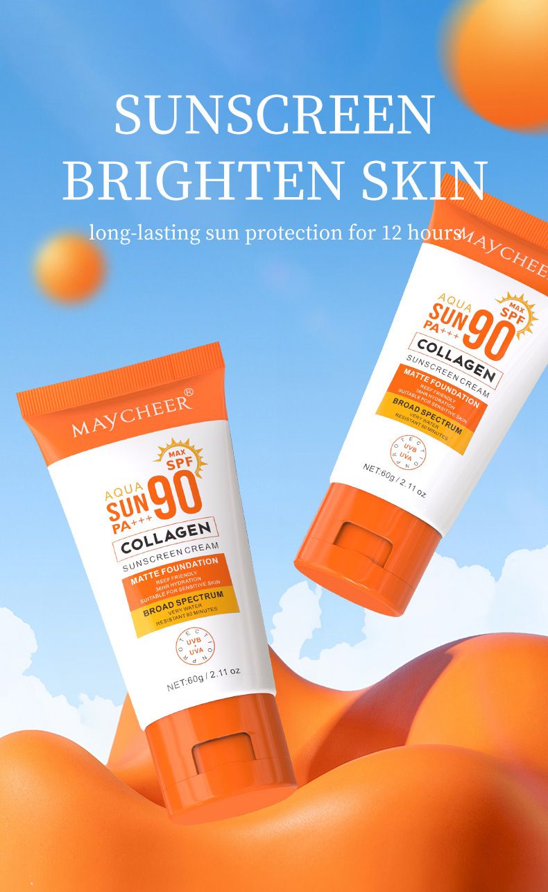 MAYCHEER Solkrem SPF90+ Sommer UV-beskyttelse Ansiktsisolasjon Forfriskende_voghion.com