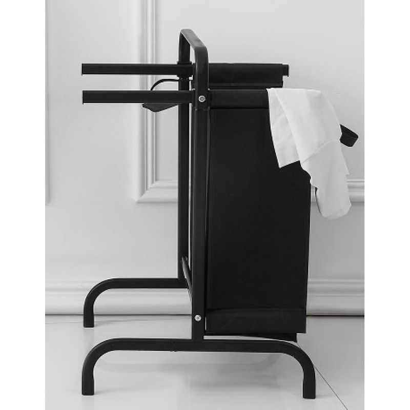 2-Tier Laundry Hamper 110L Large Oxford Clothes Basket Sorter With, Lid And Sorting Cards For Clothes & Toys Storage,Black_voghion.com