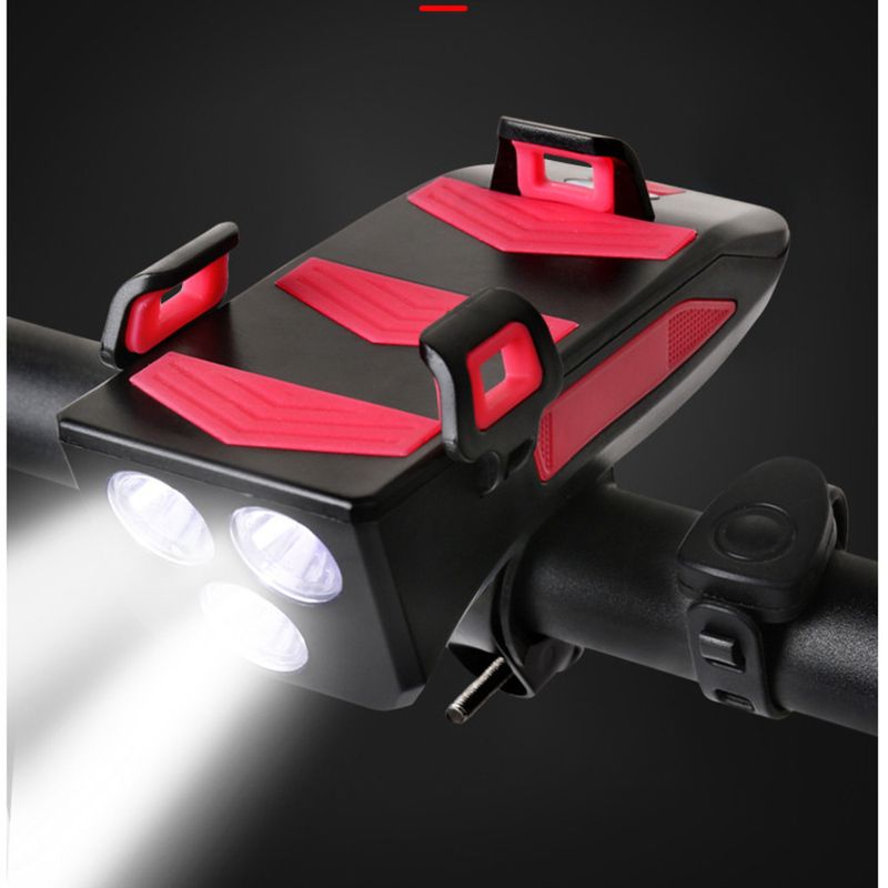 Fahrradhalter Radfahren Fronttelefonhalterung Power Bank Lautsprecher Multi-in-One Fahrradlicht_voghion.com