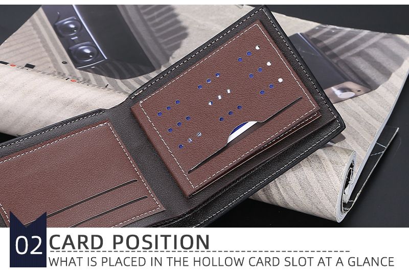 BAELLERRY Portafoglio corto da uomo con posizioni multiple, fermasoldi con cerniera sottile, borsa per il cambio, borsa per carte da uomo_voghion.com