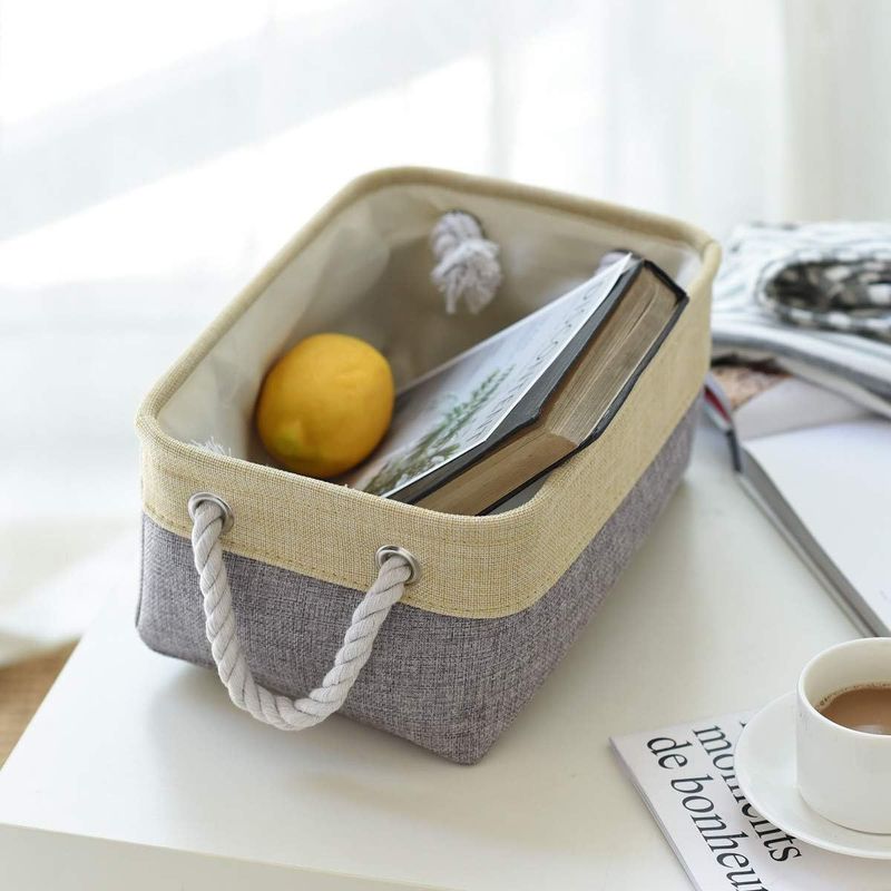 Storage Basket Large Foldable Storage Rack Decorative Basket Gift Closet Linen Organizer Fabric Storage Cubes_voghion.com