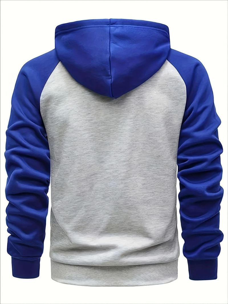 Kapüşonlu Hırka Sweatshirt Bol Fermuarlı Raglan Kollu Erkek Ceket Günlük_voghion.com