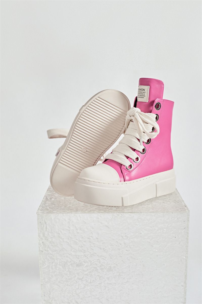 Herrskor Stor storlek Damskor Skor Par High Top Sneakers Supply All Match Tjock botten förhöjning Herrskor_voghion.com
