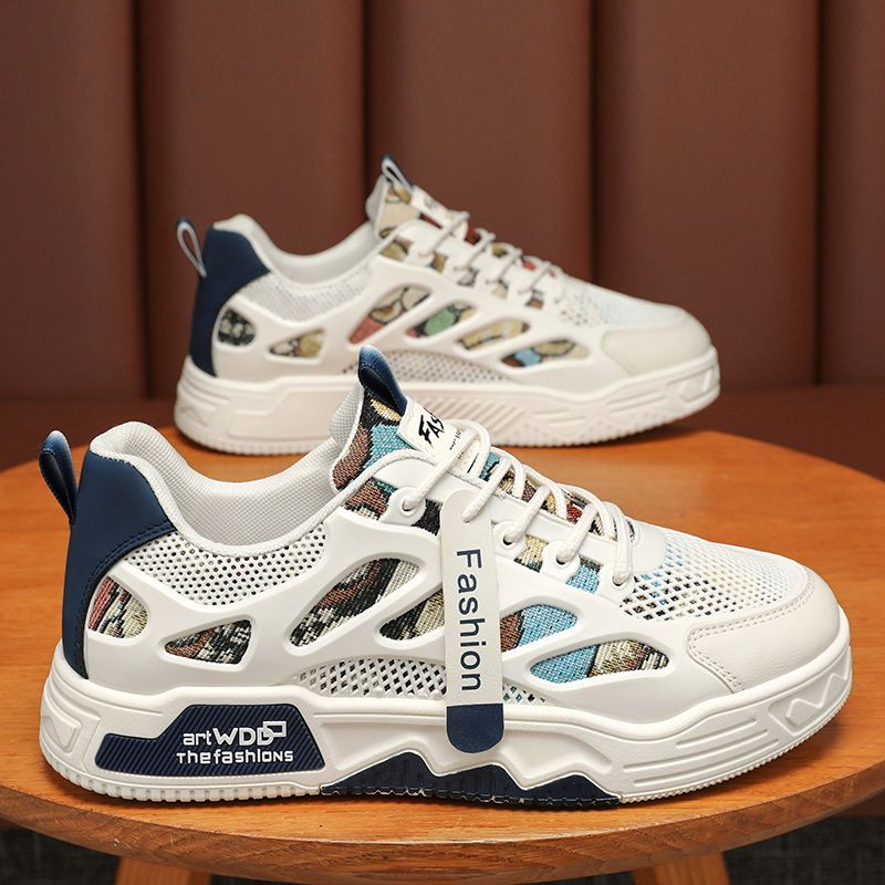 Chaussures pour hommes, chaussures en toile respirantes, petites chaussures blanches pour hommes, chaussures de sport, chaussures décontractées, chaussures de planche_voghion.com