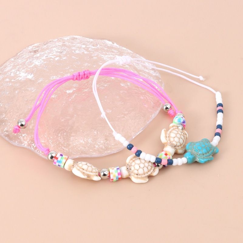 Casual Bohemian Tortoise Starfish Turquoise Rope Wholesale Bracelets_voghion.com