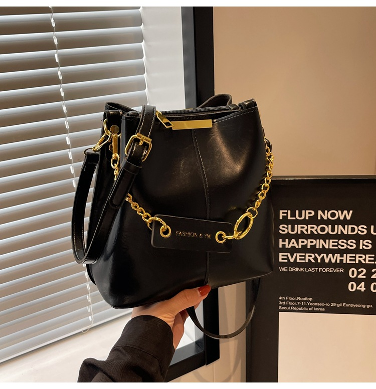 Damentasche Neue Umhängetasche Herbst und Winter Bucket Bag High-End Sense Vielseitige Nischendesign-Retro-Umhängetasche für Damen_voghion.com