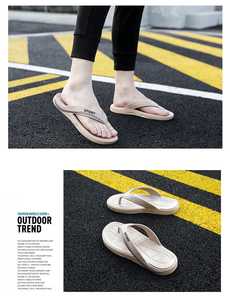 Modische Flip-Flops für Herren, Sommer, trendige Outdoor-Flip-Flops, Outdoor-Freizeit, rutschfeste Strandsandalen_voghion.com