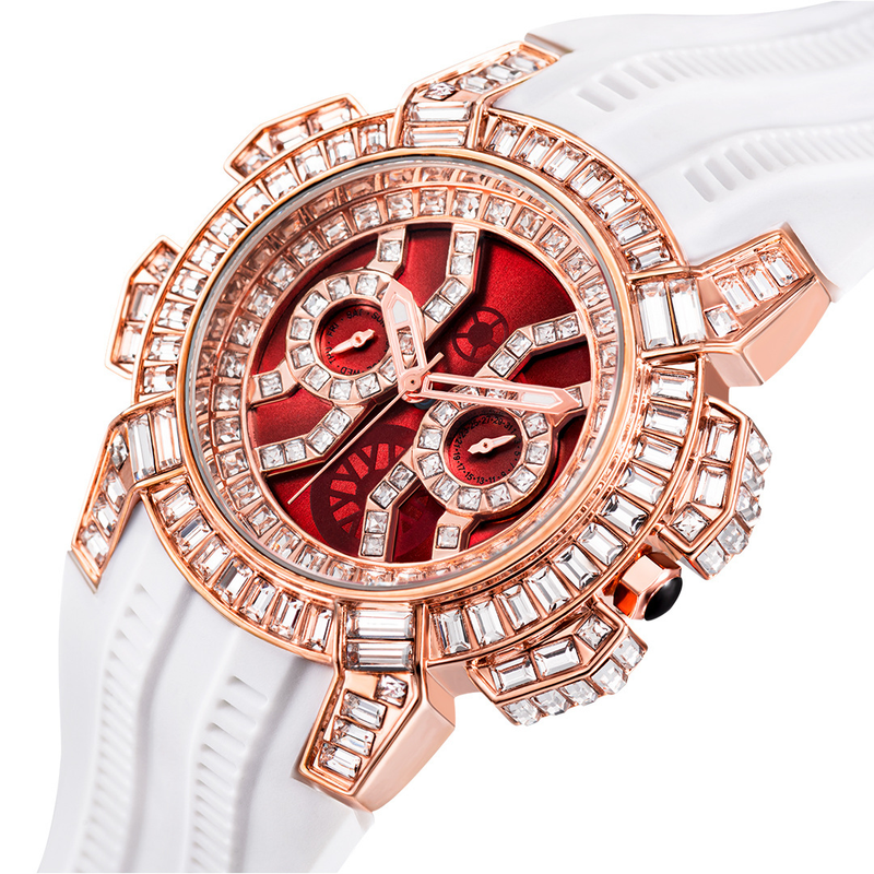 Men's High End Fashion Personality Full Diamond Large Dial Tape Quartz Watch_voghion.com