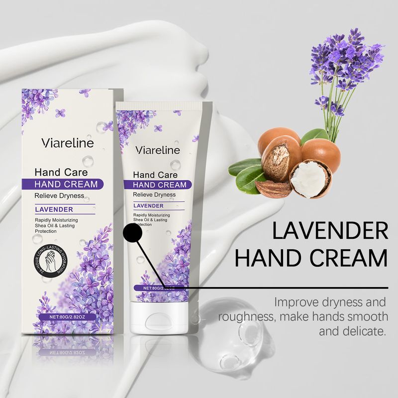 Viareline Lavender Moisturizing Hand Cream Moisturizing And Moisturizing Care For Hand Skin Anti-Dryness Hand Cream_voghion.com
