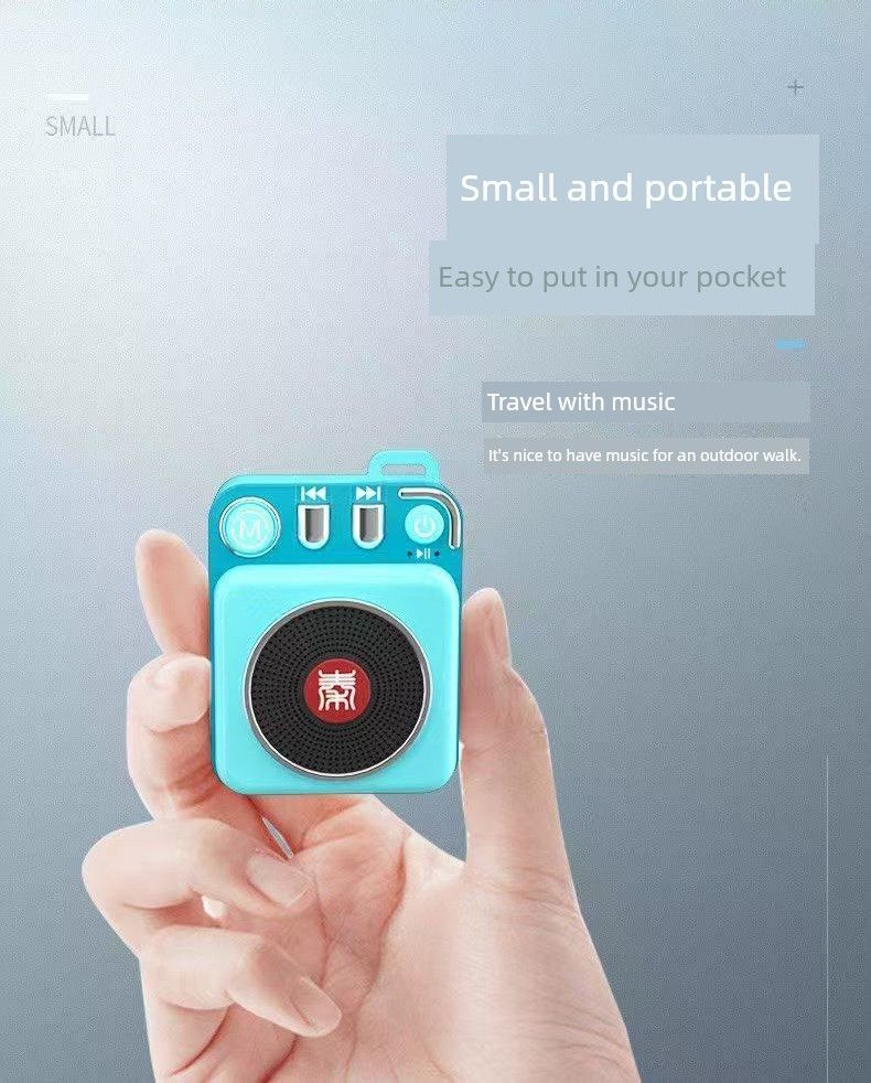 Qin Ge Q8 Mini enceinte Bluetooth sans fil, élégante et polyvalente, avec caisson de basses et chargement par pulvérisation, nouveauté 2024_voghion.com