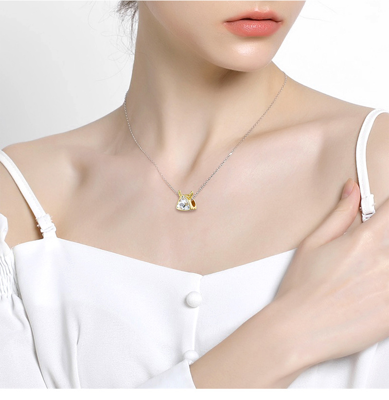 Pendentif de noël en bois de verre coloré blanc, breloque de noël en argent sterling, collier, bracelet, perles à faire soi-même_voghion.com