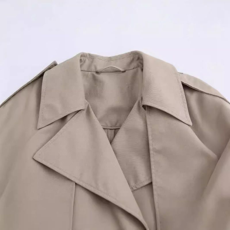 Wind Autumn női ZR új stílusú öves rövid széldzseki_voghion.com