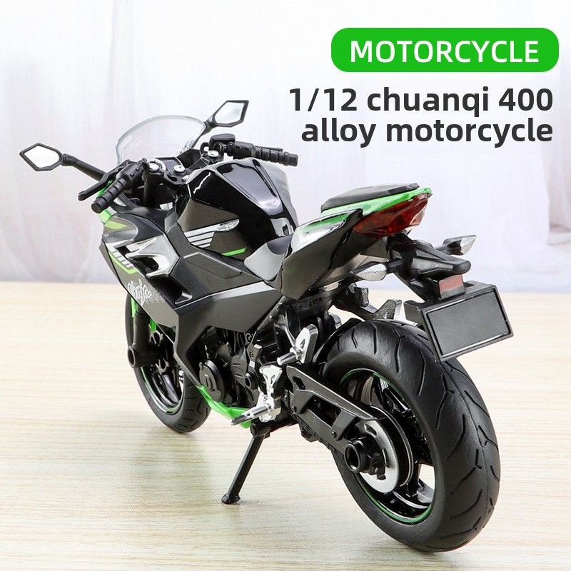 Legert motorsykkel 1:12 400 Ninja Simuleringslokomotiv Guttemodell Barn Bilsmykkegaver_voghion.com