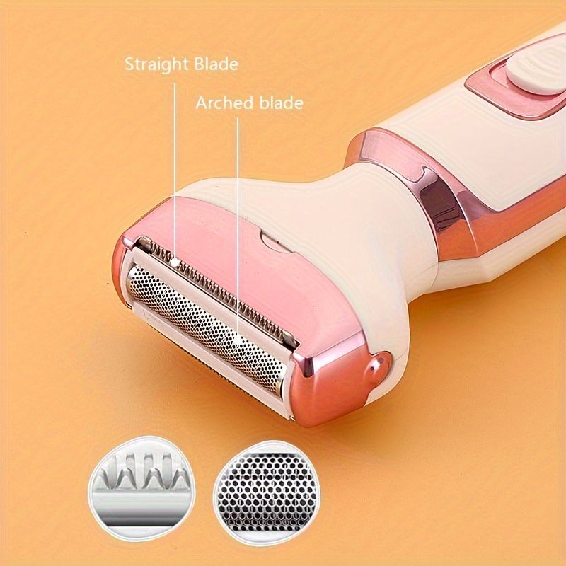 4-in-1 Electric Razor Women Rechargeable Painless Hair Trimmer For Face Nose Legs Underarm Bikini Portable Grooming Kit_voghion.com