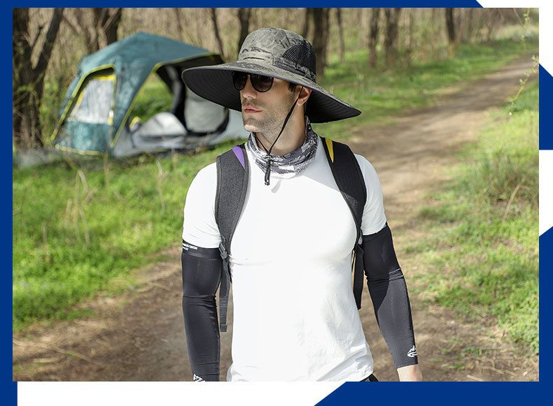 Cappello da sole extra large per uomo - Regolabile da 60 a 64 cm, tesa larga UPF50+ per pesca/escursionismo_voghion.com
