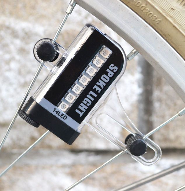 Mountainbike-Speichen-LED-Feuerrad, mehrfarbiges Muster, doppelseitiger Stahldraht, Vibrationssensor, Doppelsensor, Farblicht_voghion.com