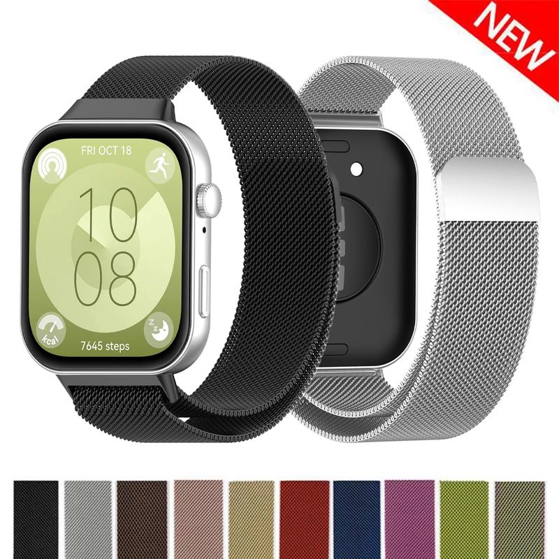 Metallrihm HUAWEI watch fit 3 nutikellale, magnetiline sportkäevõru, vahetusrihm HUAWEI watch fit 3 käevõrule_voghion.com