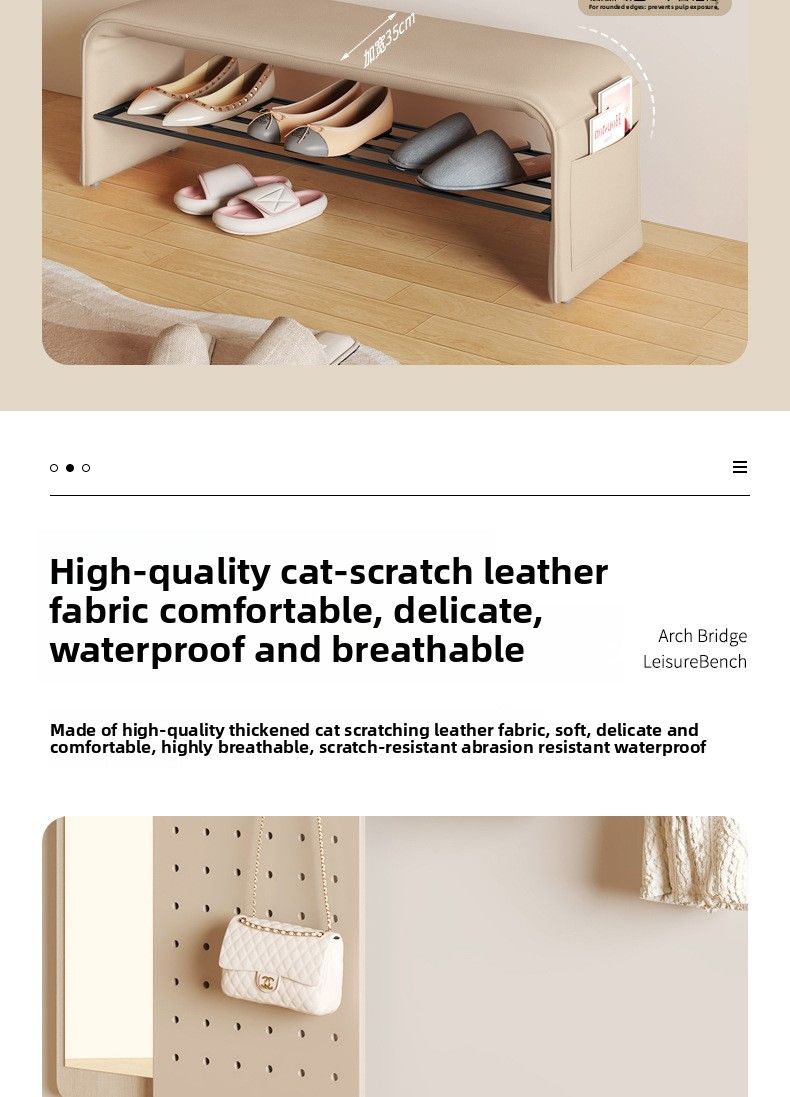 Home Changing Simple Living Storage Entrance Soft Cushion Shoe Rack Dressing Room Sofa Stool_voghion.com
