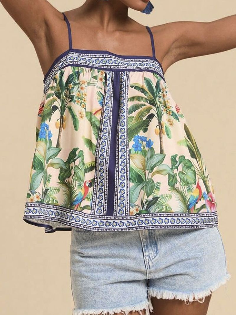 Damenbekleidung Bedruckte Frühlings- und Sommerurlaubsweste Persönlichkeit Lässige, lockere Oberteile_voghion.com