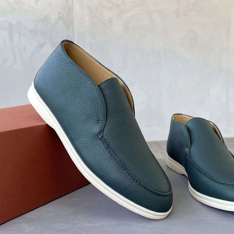 23 Neue Le Fu-Schuhe für Männer und Frauen, flache Sohlen für Faule, Freizeitschuhe aus Leder mit einem Fuß, Schuhe in Übergröße_voghion.com
