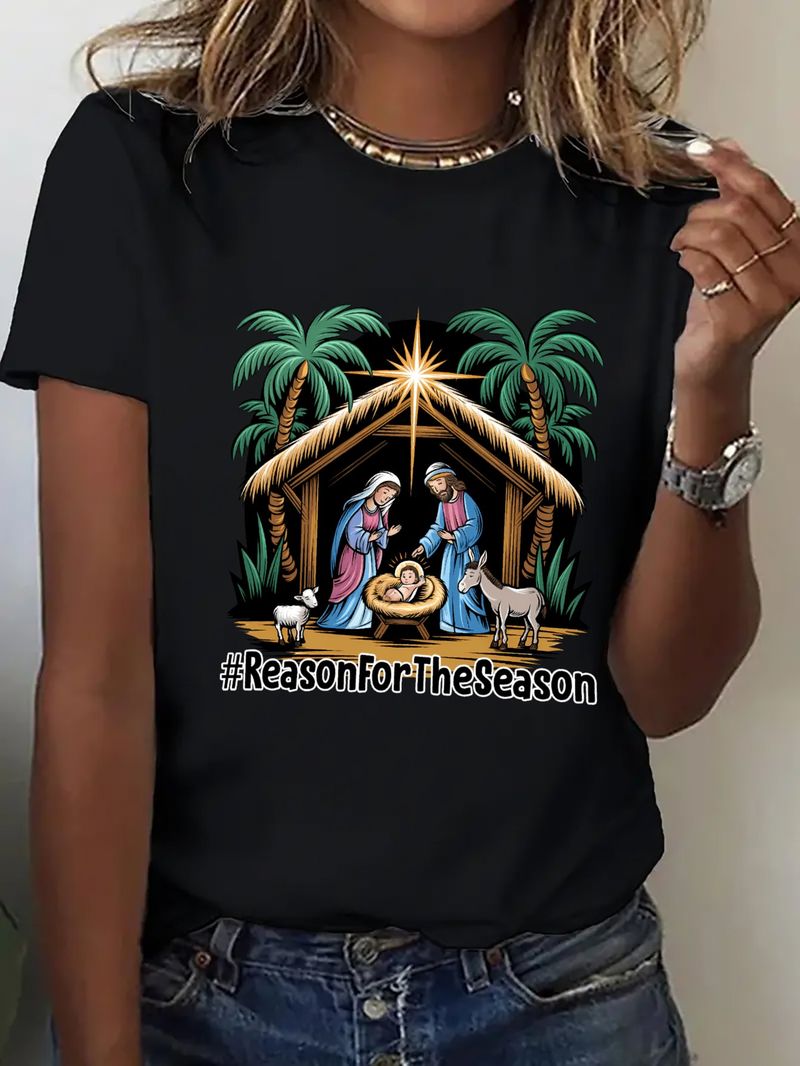 Frühling und Sommer neue Damenmode aus Europa und Amerika, lockere Oberteile, bedruckte Damen-T-Shirts_voghion.com