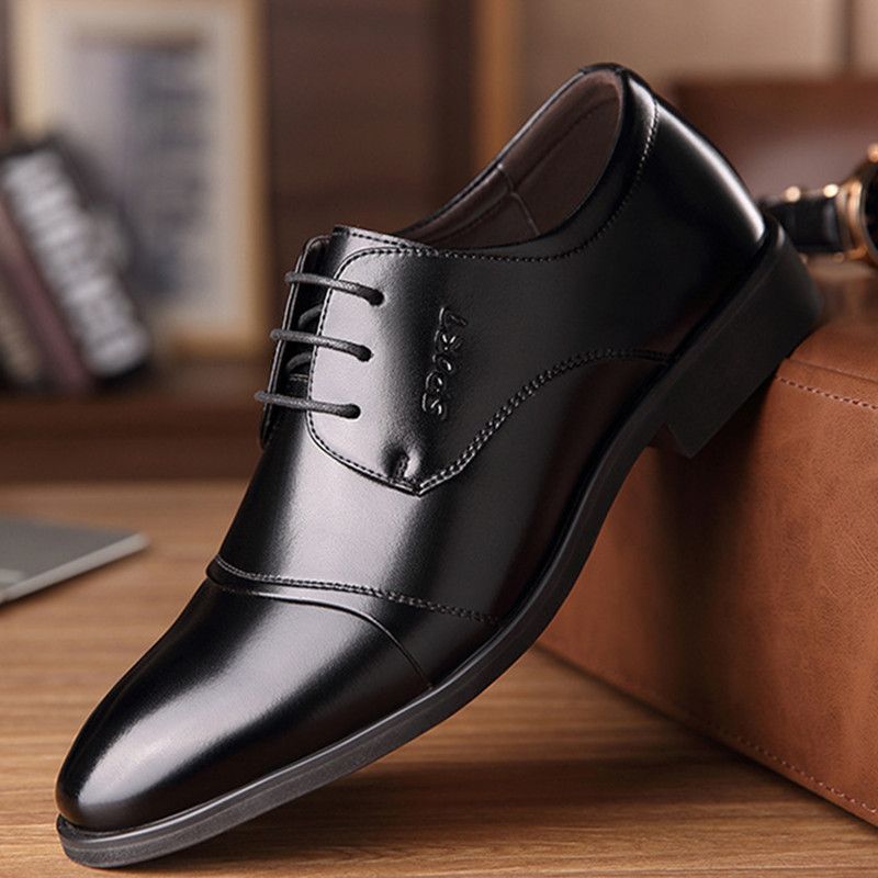 TerraStride Echtes weiches Casual Business Formal Leder Flache Glänzende Herren Spitzschuh Versteckte Höhenerhöhung Große Größe Sommerschuhe_voghion.com
