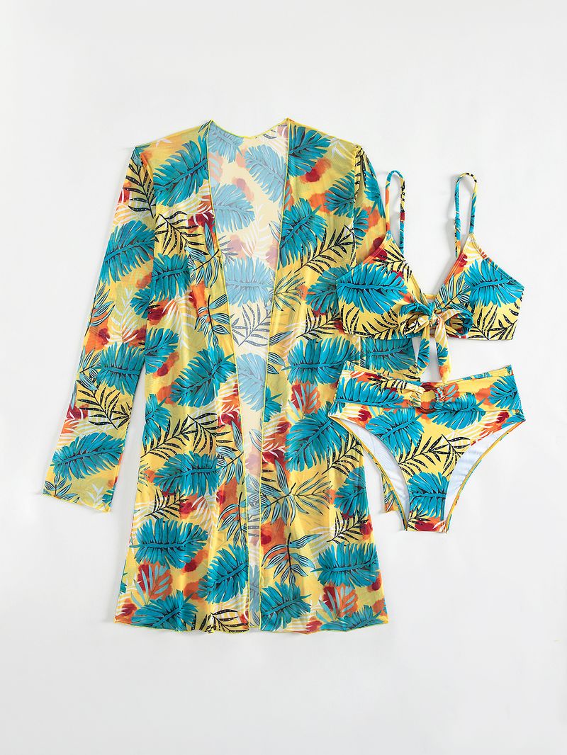 Dameskleding Mode High End Sexy Multi Color Bedrukte Bikini BIKINI Driedelig Damesbadpak_voghion.com