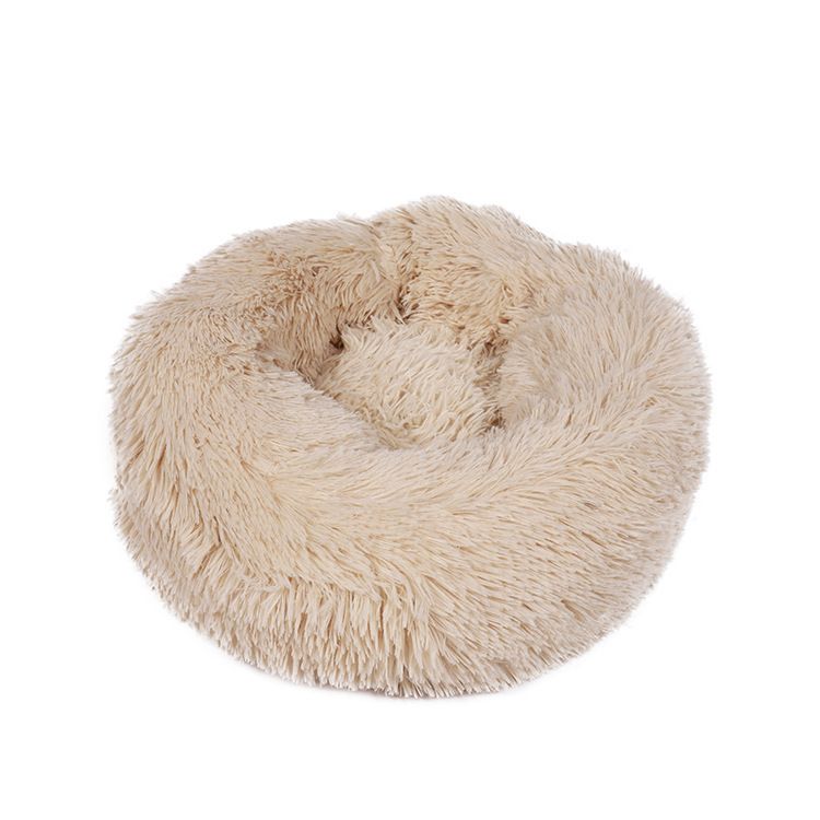 Removable And Washable Zippered Round Plush Bed All-Season Dog Cat Pet Mat_voghion.com