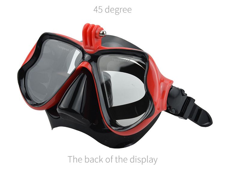 Male female adult goggles, large frame silicone face mirror, swimming and snorkeling mask, diving goggles_voghion.com