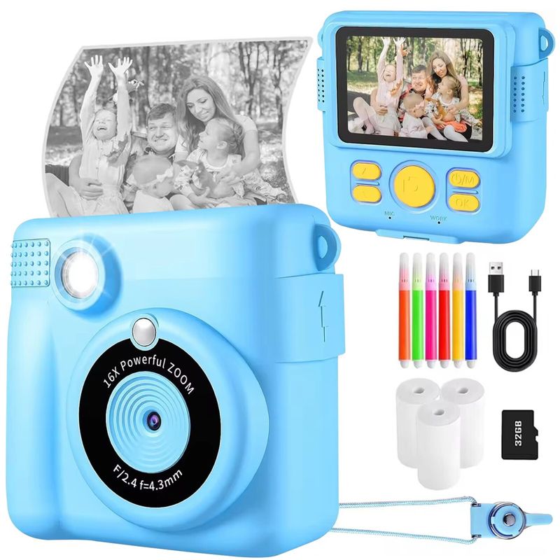 Kinder LCD Kamera Video Recorder 1080P Für Mini Digital Kinder Cam Instant Drucken_voghion.com