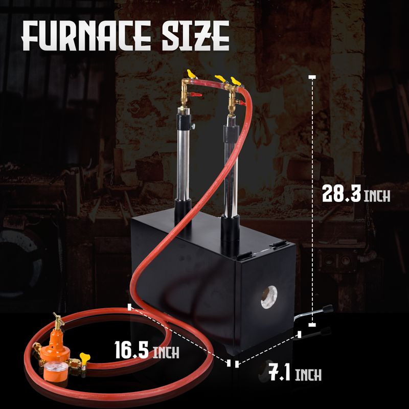 Propane Forge Propane Knife Forge Double Burner 1Door Large Capacity Farriers Furnace Square Propane Burner Forge_voghion.com