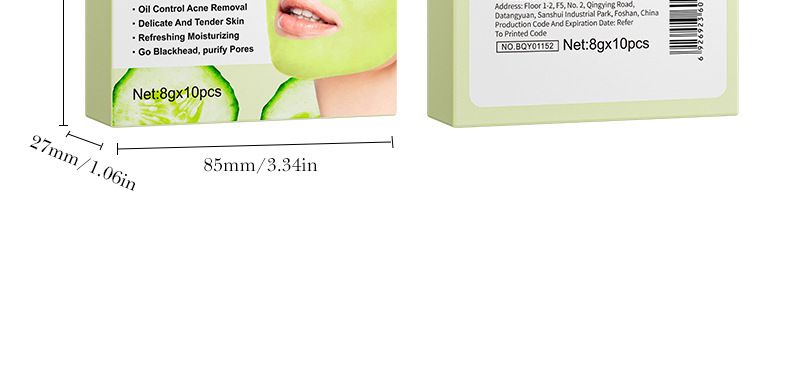 BIOAOUA Dead Sea Mud Whitening Mud Mask 8gx10pcs Hydrating Oil Control Cleansing Mask Moisturizing Mask_voghion.com