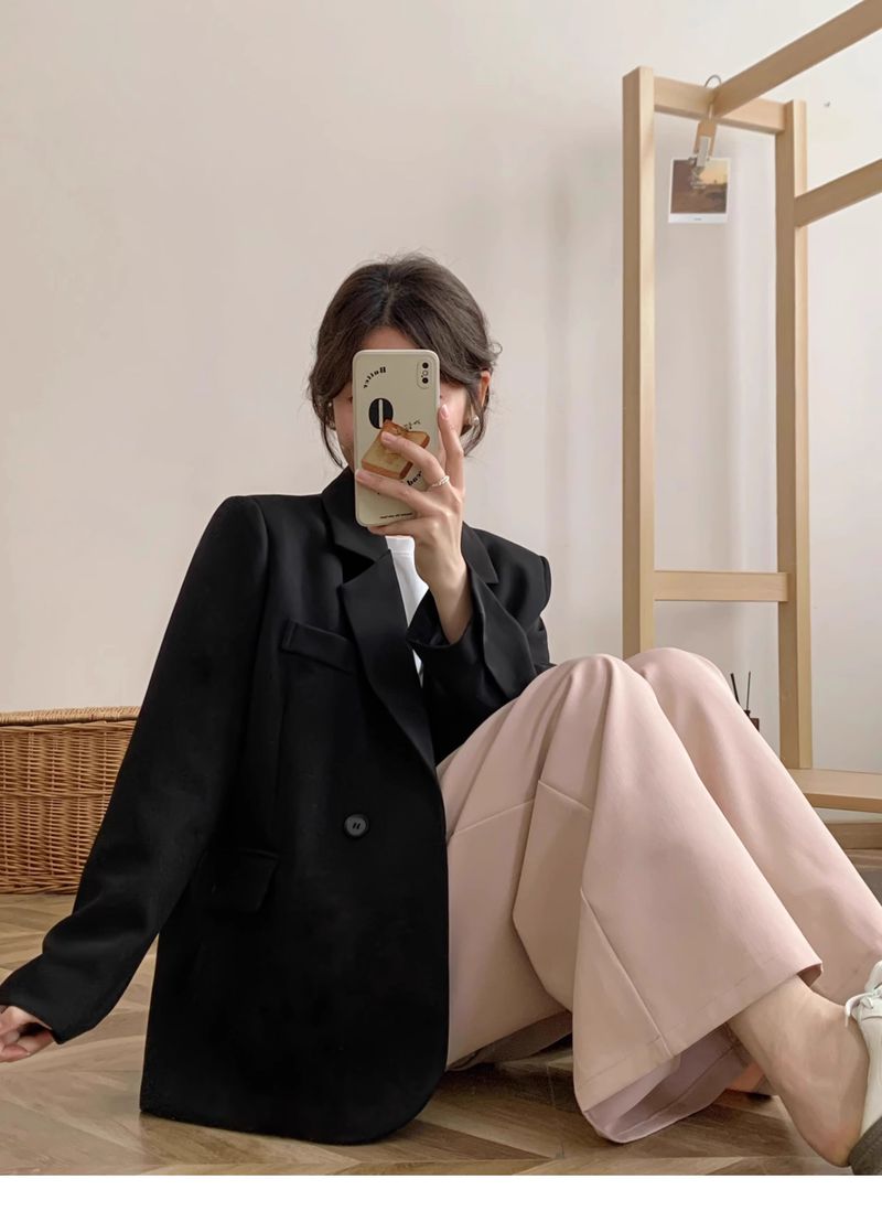 Casual Blazer For Women 2025 New Spring And Autumn Elegant Socialite High-end Black Gray Design Niche Suit_voghion.com