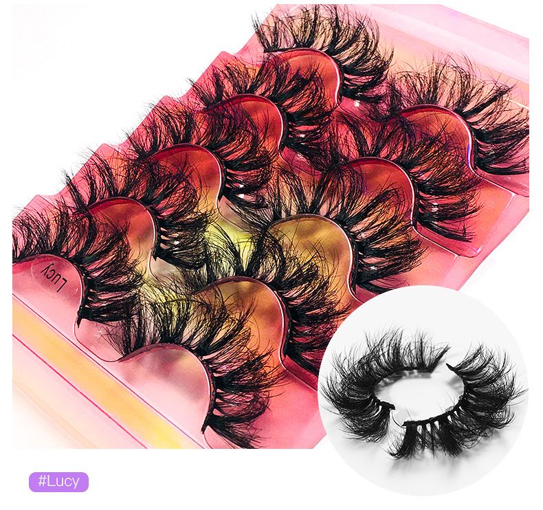 CMAYOME 5-Pairs Colored Faux Mink Eyelashes - Voluminous, Fluffy, Multi-Layered False Lashes For Dramatic & Natural Look_voghion.com
