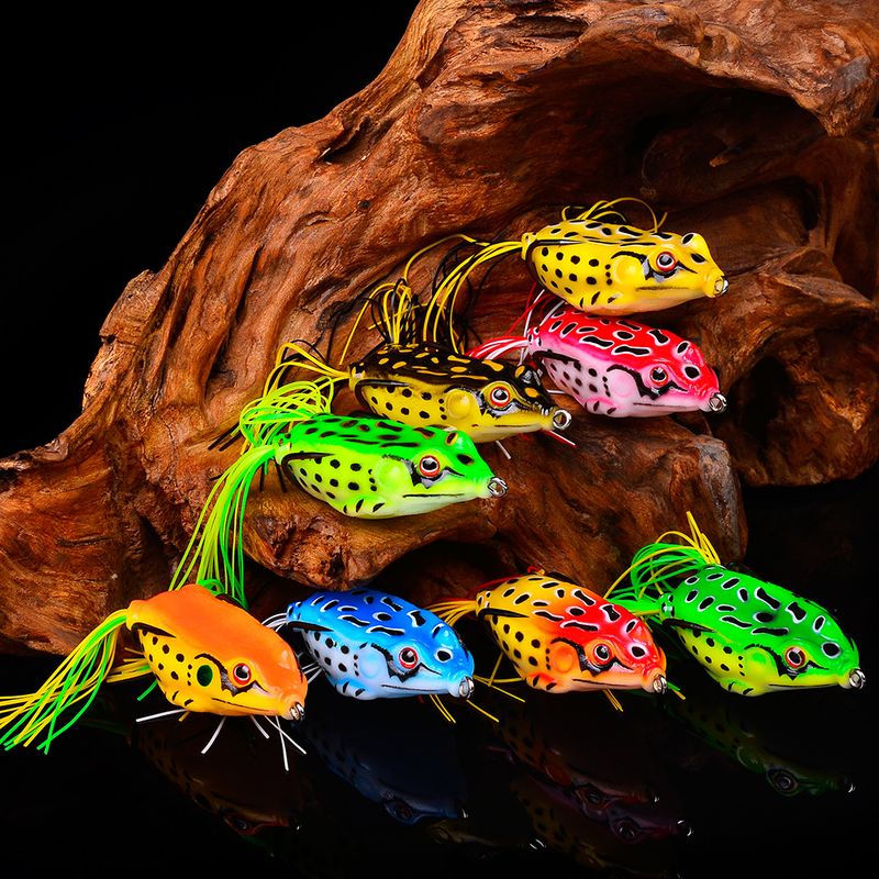 A volte simulazione nera di pesce bionico esca morbida rana_voghion.com