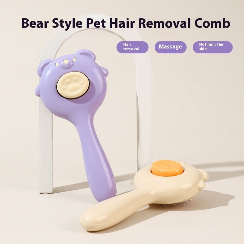Pisică cu un singur clic instrument portabil automat pentru îndepărtarea părului înfrumusețare pieptene pentru câini perie de uz casnic consumabile_voghion.com