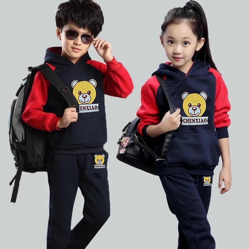 Boys' 2023 New Mid size Children's Sports Sweater Two piece Set for Boys Spring and Autumn Season Korean_voghion.com