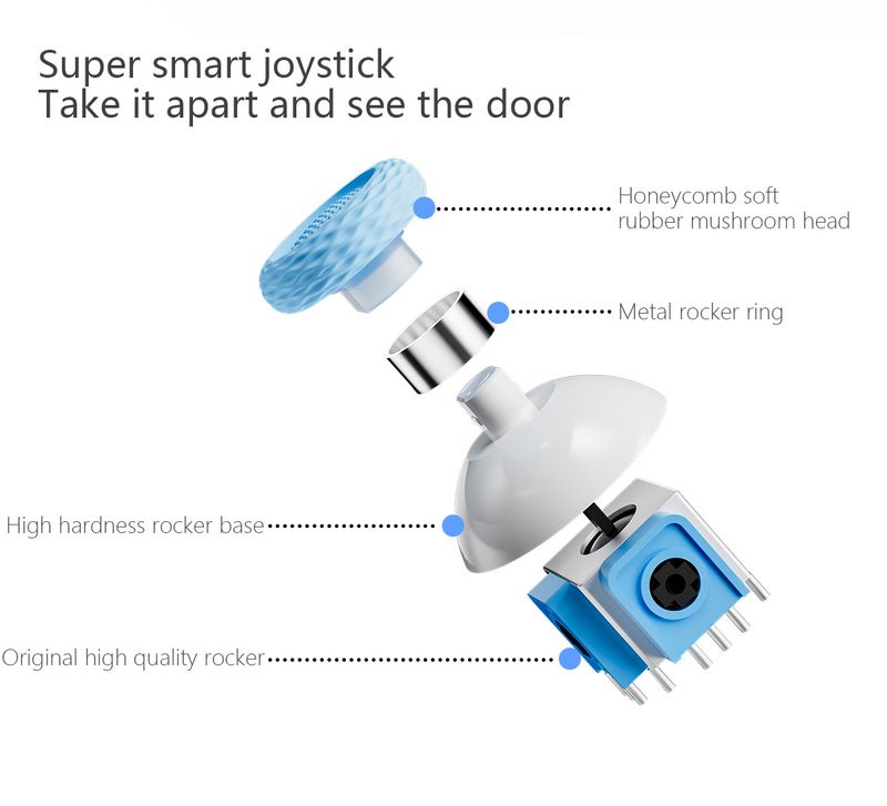 LinYuvo Switch Joy Con Mechanical Button With Adhesive Backing, Colorful Lights, Macro Function, Bluetooth Game_voghion.com