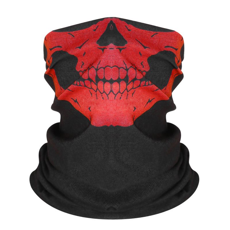 LazyZoom Seamless Multifunctional Magic Headscarf Cycling Mask Warm Scarf Halloween Prop Skull Head Versatile Face Towel_voghion.com