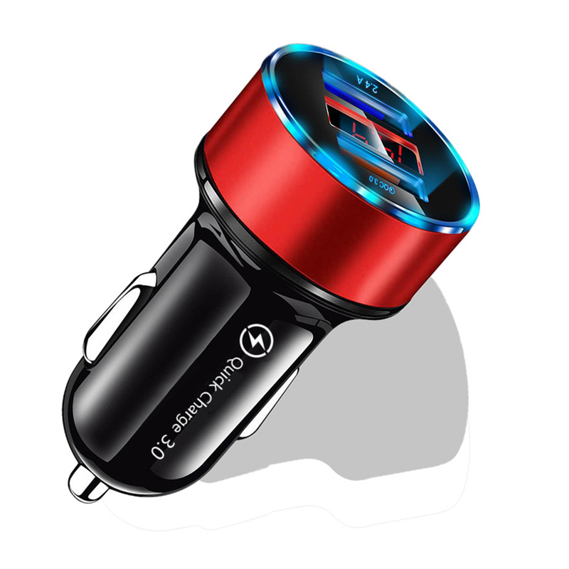 Şarj Cihazı Qucik Araç Şarjı 3.0 Araç Şarj Cihazı QC3.0 30W USB Hızlı Şarj Adaptörü iPhone 11 Samsung Telefon Şarjı QC_voghion.com