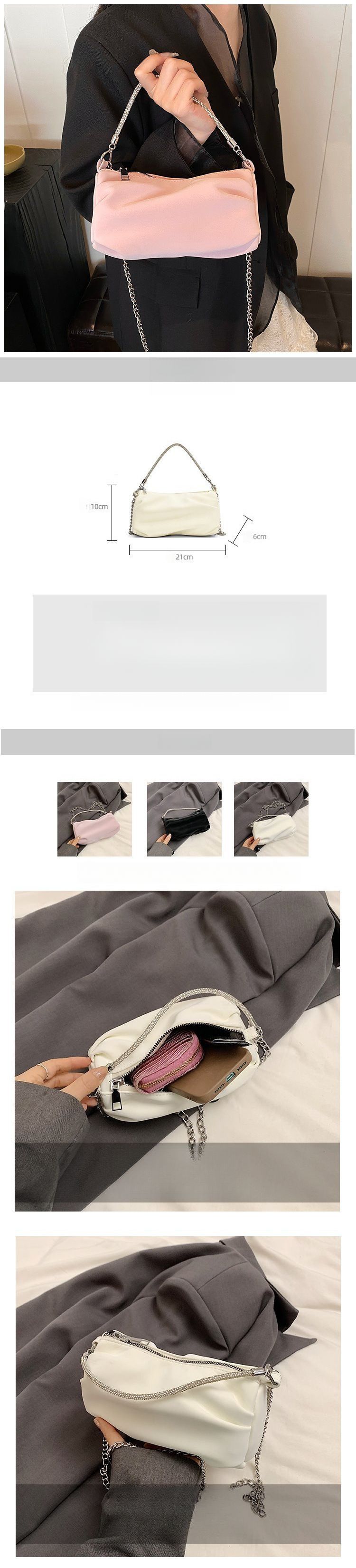 g Pleated Tote Bag Cushion-Shaped Bag_voghion.com