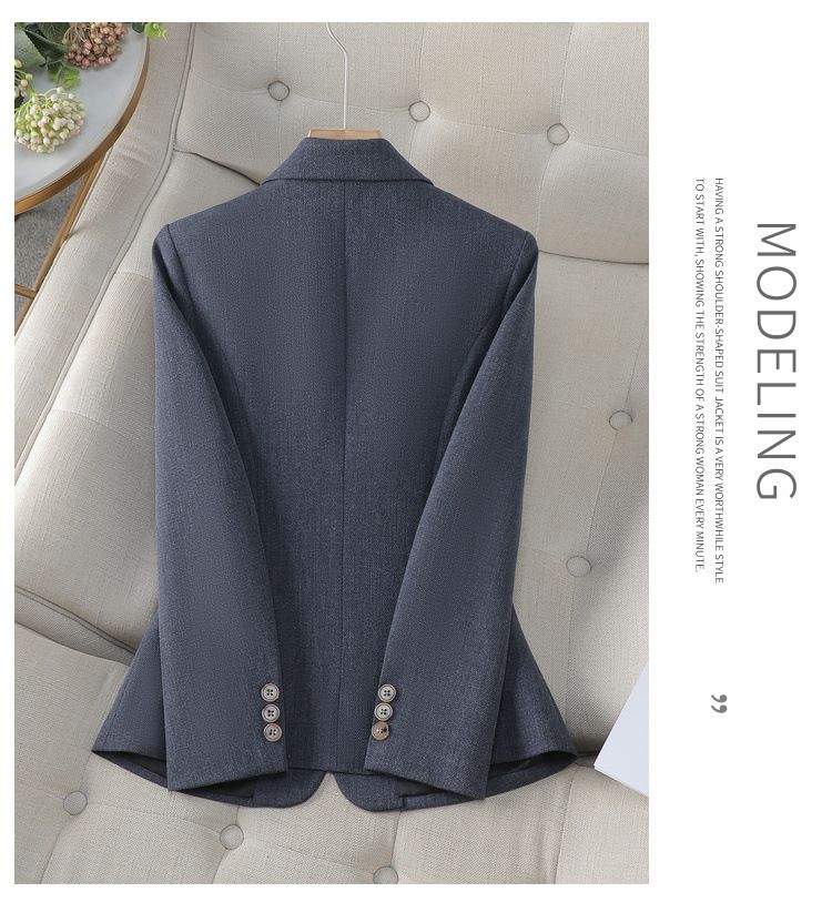 Vêtements pour femmes Petite veste de costume pour femmes, nouveaux modèles de printemps et d'automne, haut de gamme, coupe slim, tempérament, hauts de costume décontractés polyvalents_voghion.com