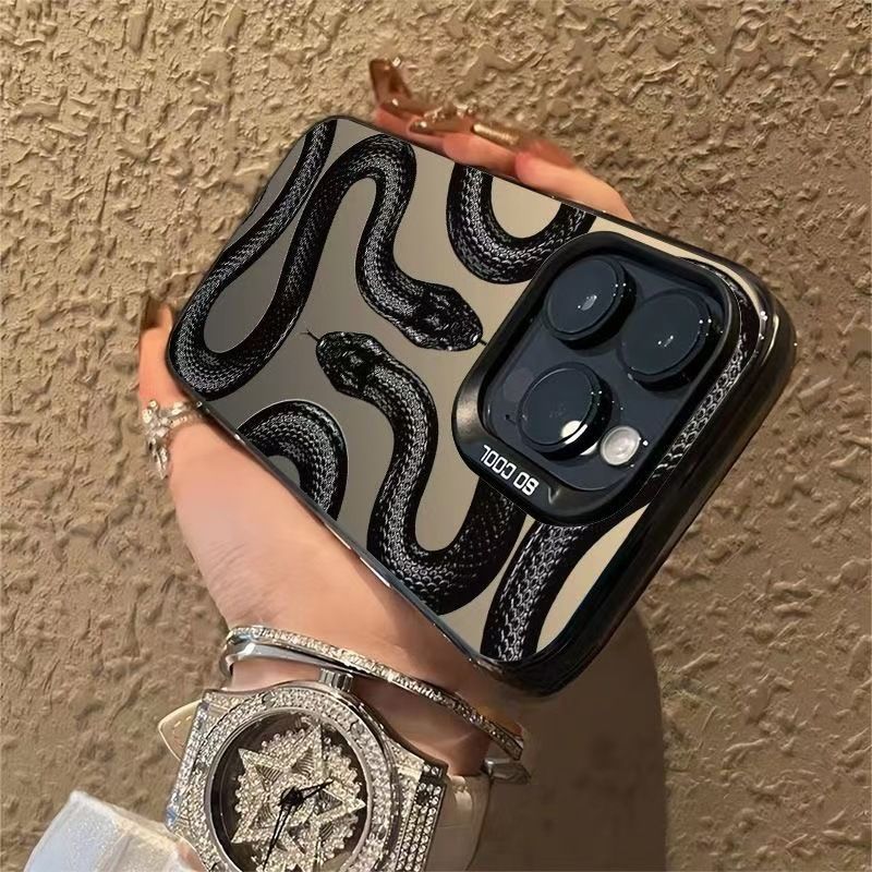 Dark Double Snake For Iphone16 Mobile Phone Case New Iphone15promax European And American Wind 14/13/12 Pro_voghion.com