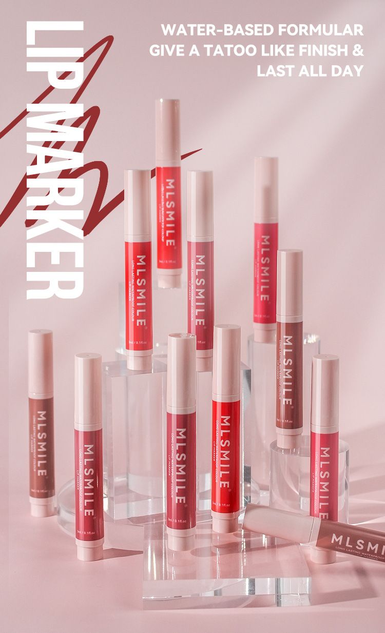 MLSMILE Non Stick Cup Lip Dye Pen Matte Easy To Color Marker Lipstick Lip Glaze Lip Liner_voghion.com
