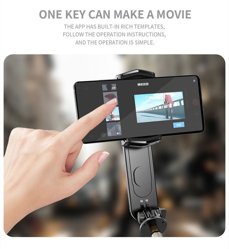 Gimbal Stabilizer Selfie Stick Fill Light Smartphone Baseus Handheld Action Cameras Bluetooth Tripod_voghion.com