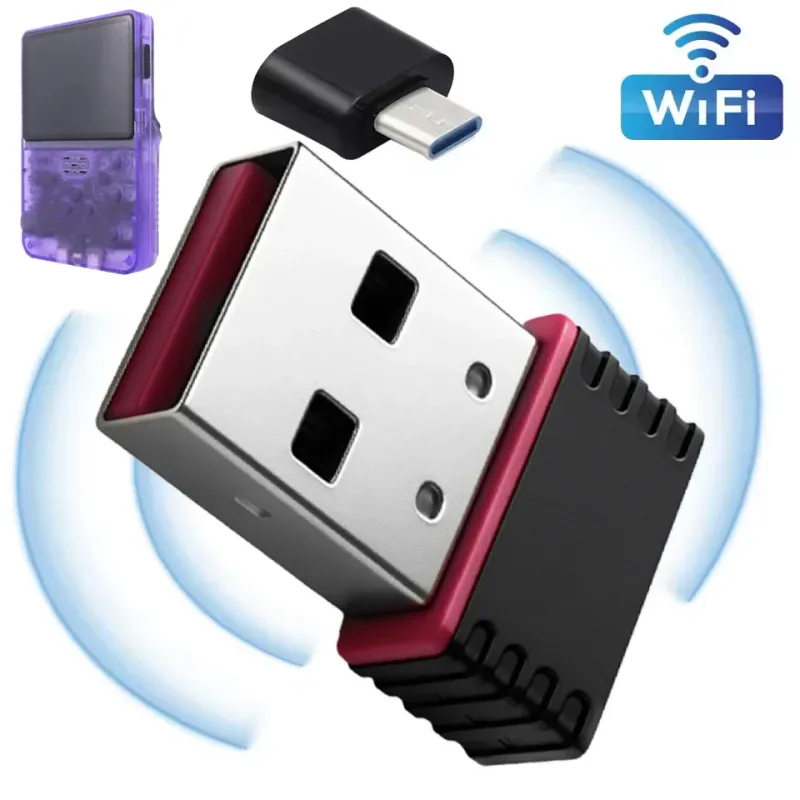 4R36S USB Dongle RTL8188 Wireless Network Cards OTG Type C Adapter Portable WiFi Receiver For R36H Handheld Game_voghion.com