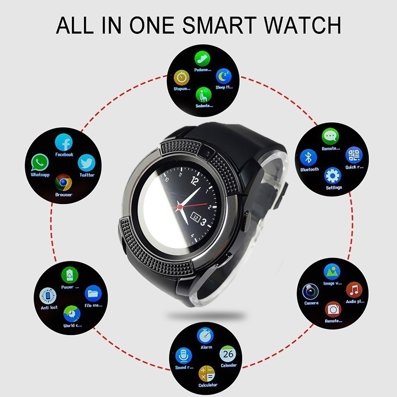 Mode Wireless Smart Watch Bluetooth Erinnerung Monitor Anti-verlorene Kamera für IOS Android Telefon_voghion.com